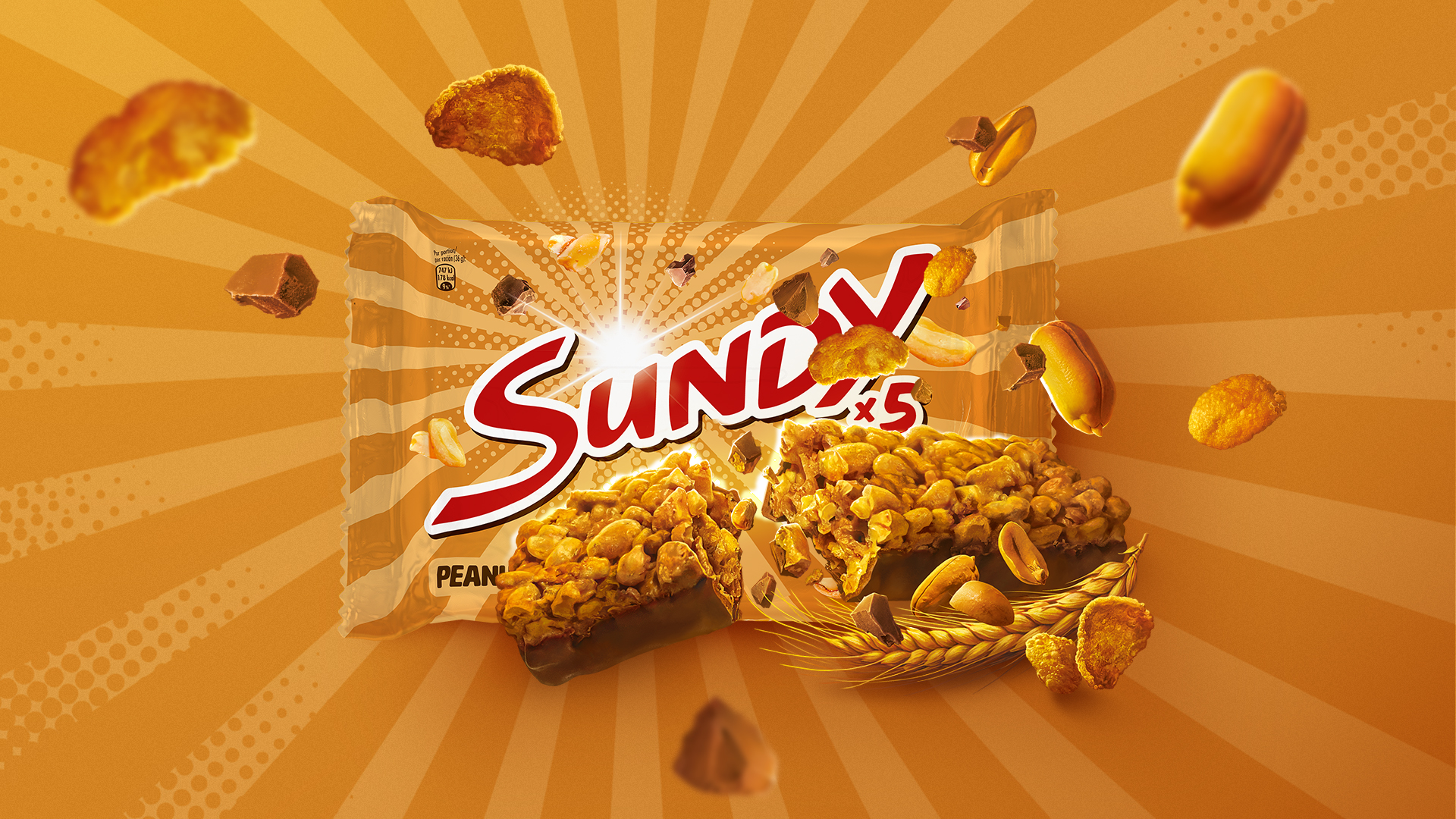 Nestlé SUNDY new packaging Peanuts